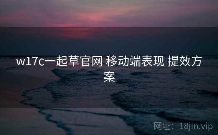 w17c一起草官网 移动端表现 提效方案 第1张 w17c一起草官网 移动端表现 提效方案 第1张