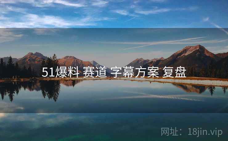 51爆料 赛道 字幕方案 复盘 第2张 51爆料 赛道 字幕方案 复盘 第2张